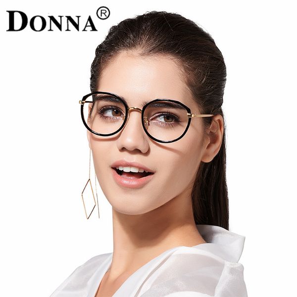 

wholesale- donna women fashion reading eyeglasses optical girl over tudent size round glasses big frames glasses women new frame dn06, Silver