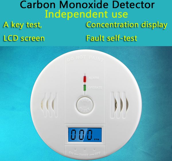 

home security 85db warning high sensitive lcd pelectric independent co gas sensor carbon monoxide poisoning alarm detector