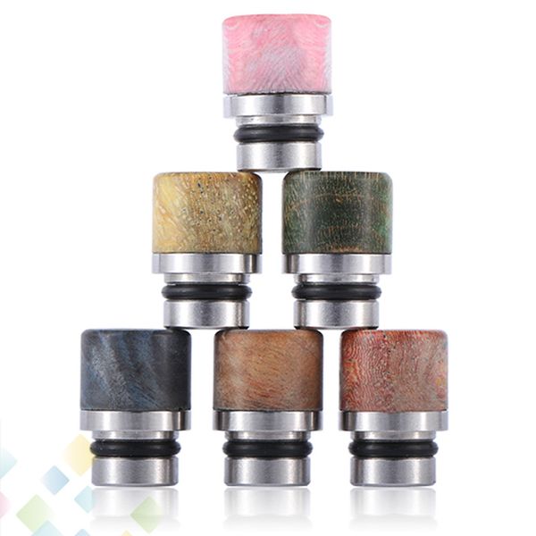 

Wide Bore Drip Tips Stable Wood + Stainless Steel Drip Tip 510 Mouthpiece fit 510 RDA RBA Atomizers E Cig DHL Free