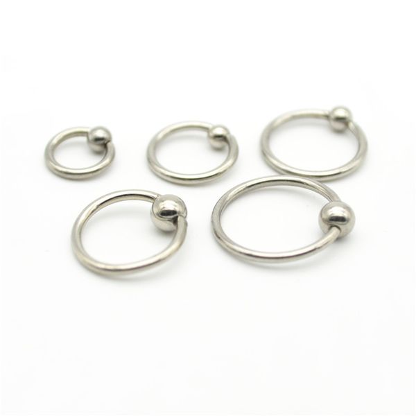 Stainless Steel Ball Closure Ring BCR Eyebrow Helix Tragus Nose Lip Piercing