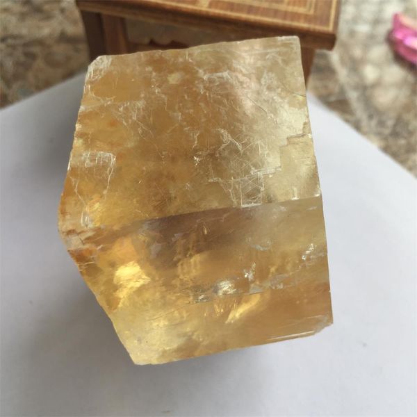 

1pcs about 150g natural beautiful calcite stone handle pieces, Black