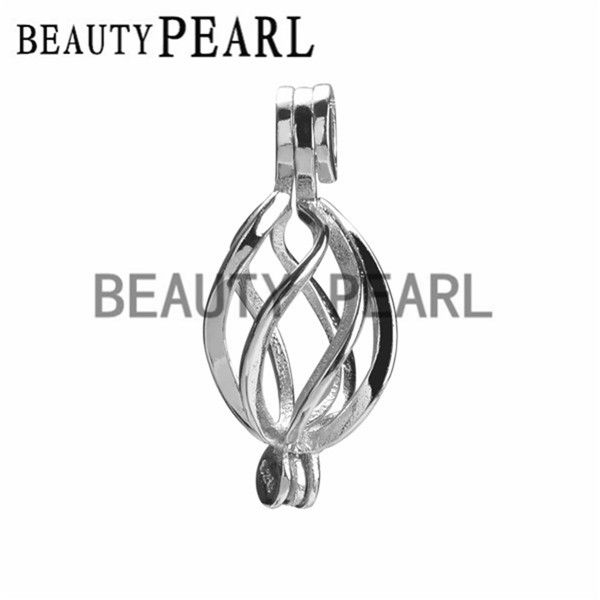 

5 шт подарочная клетка стерлингового серебра 925 пробы медальон спираль кулон твис