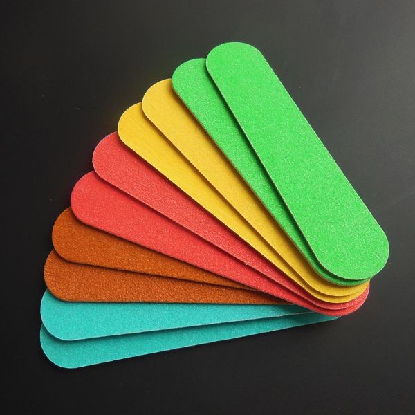 

wholesale- 50 pcs/lot wooden emery board mixed colour mini nail file nail art file manicure tool 240/240 ing