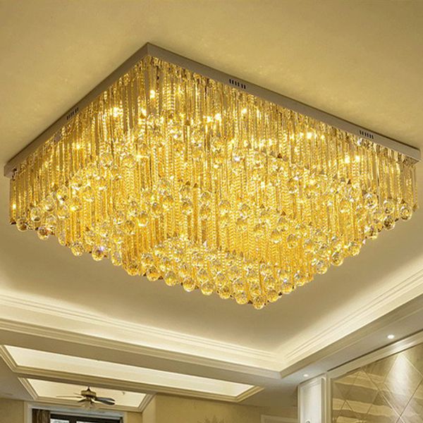 

dimmable led люстры потолочный светодиодный прямоугольник европейский современный романтический хрустальные потолочные светильники для отеля