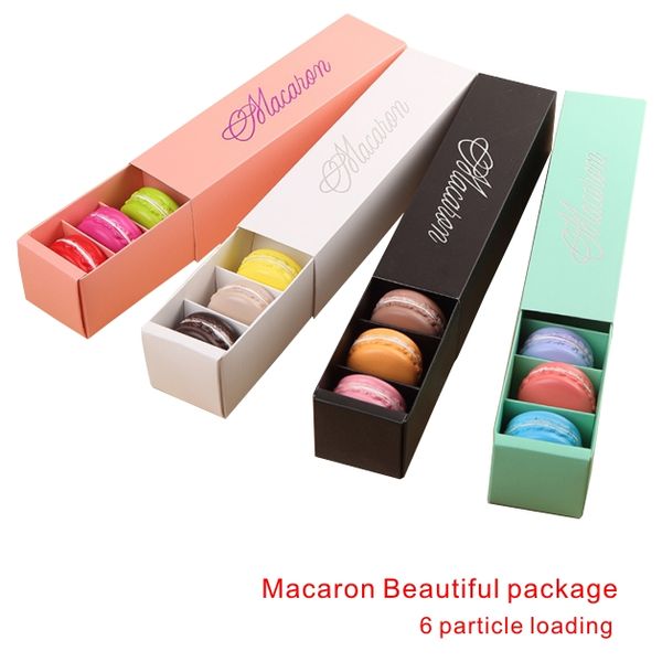 

Macaron Box красивый пакет многоцелевой полый короткий пункт Macaron box 6 частиц загрузки домашней выпечки упаковочная коробка.