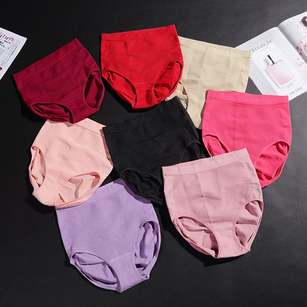 

wholesale- high waist trainer soft modal cotton women body shaping underwear butt panties solid seamless brief panties -xxl, Black;white