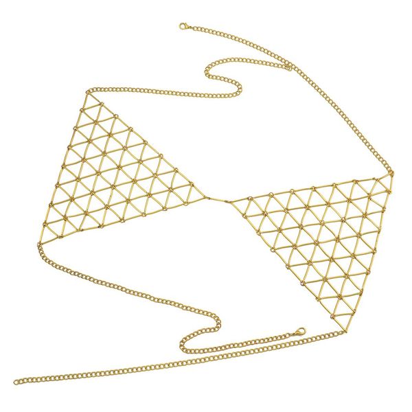

idealway европейский племенной летний пляж мода серебро золото треугольник бар body chain подвески sexy biniki body chain женщины ювелирные, Silver