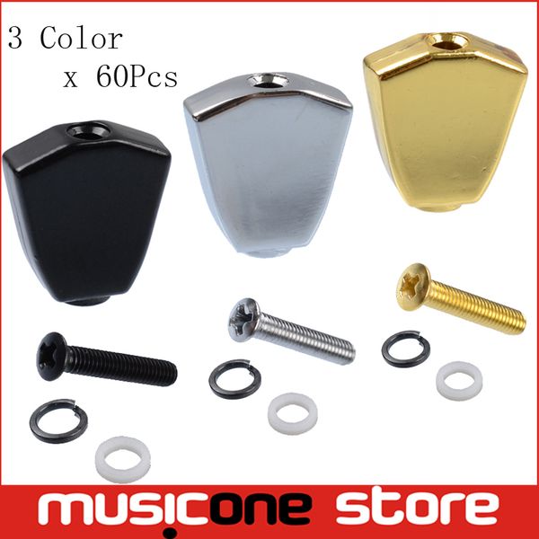 

6Pcs Metal Guitar Tuning Pegs keys Tuners Machine Heads replacement Buttons knobs Handle Black/Gold/Chrome