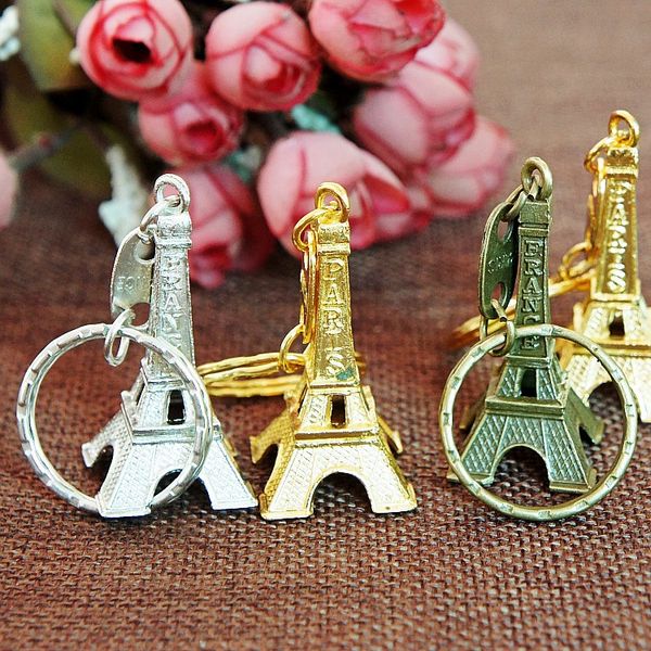 

eiffel tower alloy keychain/ metal key chain/ eiffel tower key ring metal keychain france eiffel tower keychain of bag 3 colors, Silver