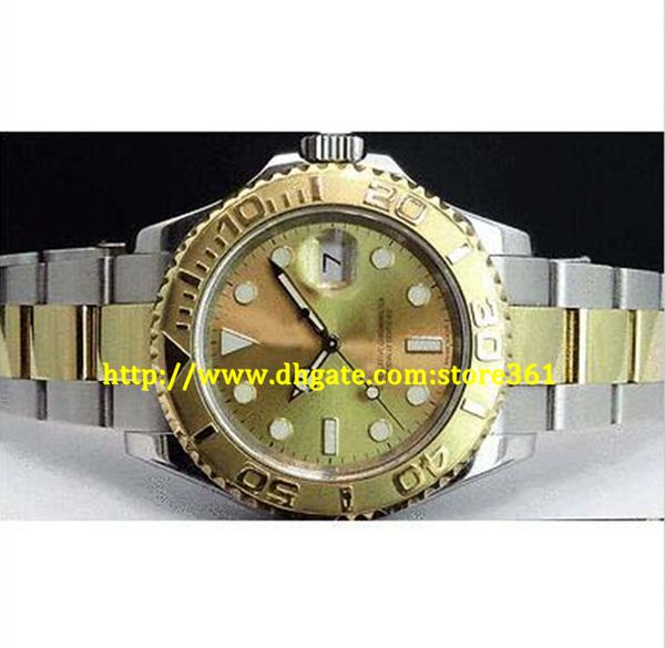 

store361 new arrive watches men's gold ss 40mm champagne 16623, Slivery;brown