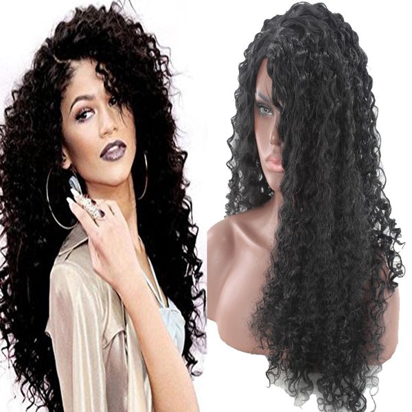 Women S Cosplay Wigs Cos Wigs Glod Long Curly Hair Black Curls