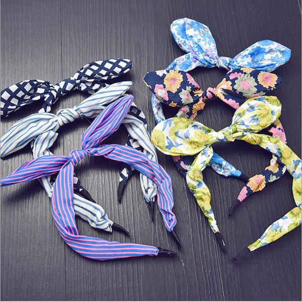 

Kid girl hair band 100pc multi color flower chiffon bow headband children hair acce orie hair band bowknot headwear