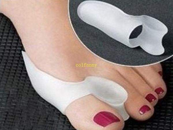 

50pairs(100pcs)/lot silicone gel foot fingers toe separator thumb valgus protector bunion adjuster hallux valgus guard feet care