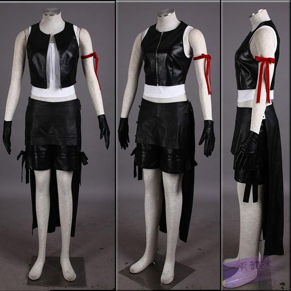 

final fantasy tifa lockhart cosplay costume, Black