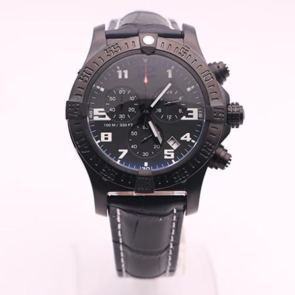 

DHgate горячие продажи дешевле цена бесплатная доставка часы мужские черный циферблат кожаные ремни часы мститель морской волк хроно кварцевые часы мужские часы
