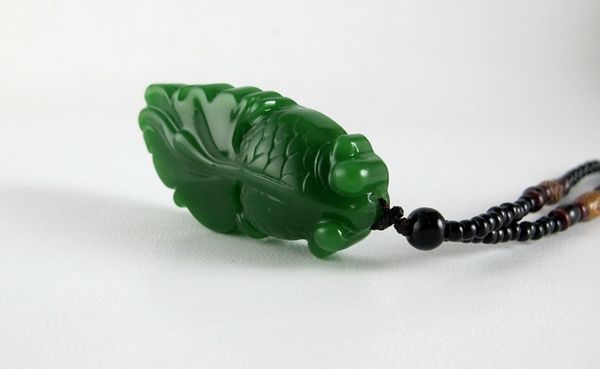 

manual sculpture for more than jasper goldfish (years). necklace pendant., Silver