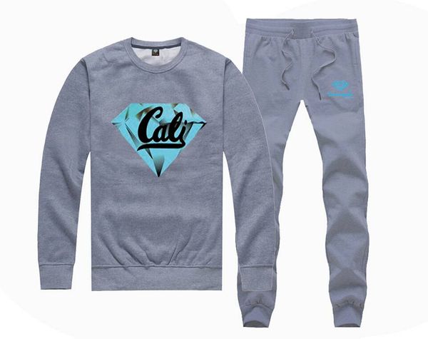 

m85019365 tracksuits diamond supply sweatshirts +pants suit for men and women fleece lined hip hop skateboard crewneck hoodies s-5xl, Gray
