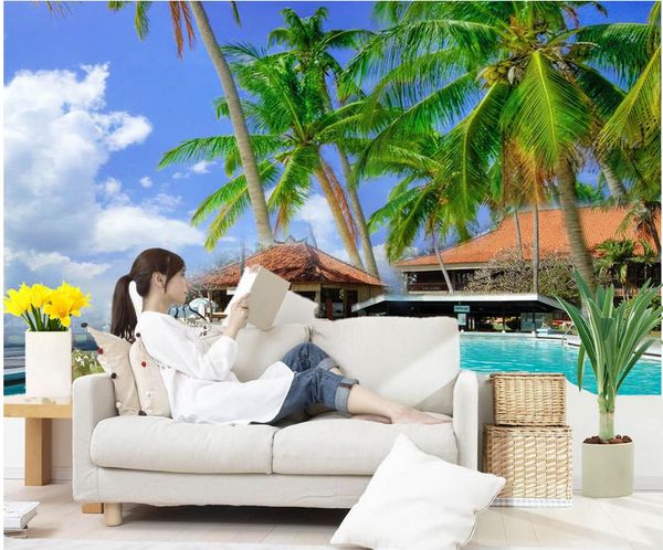 

mural 3d wallpaper 3d wall papers for tv backdrop coconut tree backdrop island