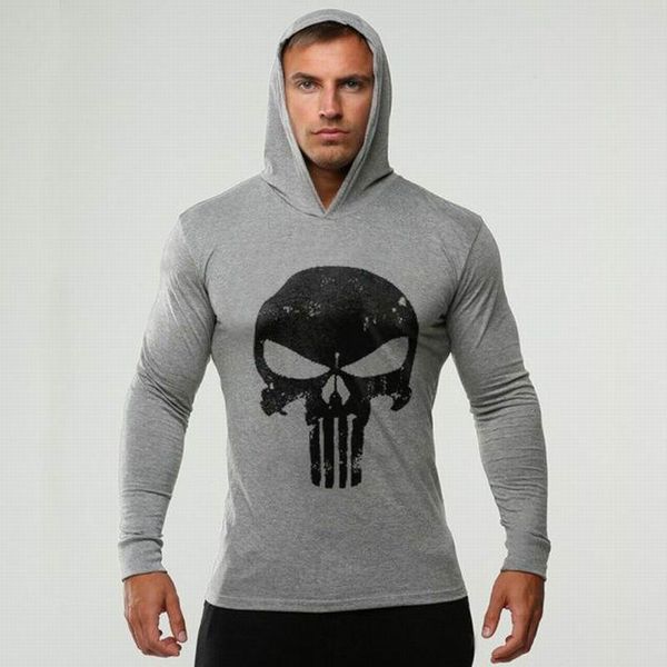 

wholesale-men bodybuilding hoodies thin sweatshirts logo gyms tracksuit hooded jacket men plus size, Black