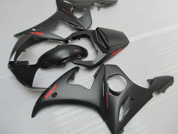 Motorcycle Fairing Kit para Yamaha YZF R6 03 04 05 Fairas Pretas Matte conjunto YZF R6 2003-2005 OT05