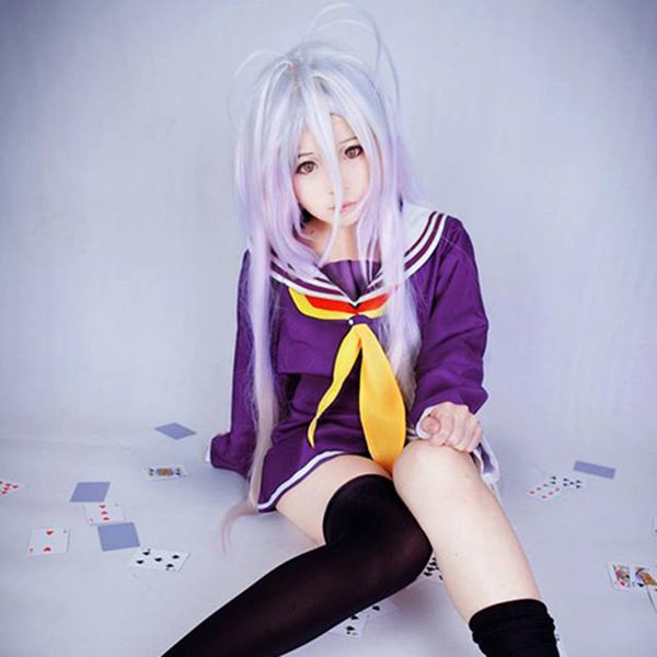 

shiro costumes cosplay sailor suit japanese anime no game no life clothing masquerade/mardi gras/carnival costumes supply from stock, Black