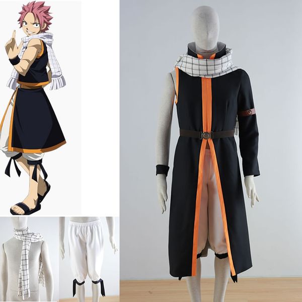 

anime fairy tail natsu dragneel black men cosplay costume