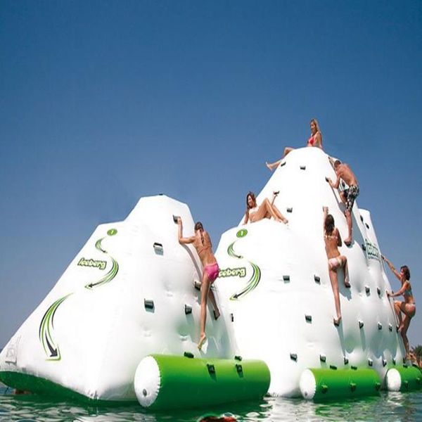 

pecialty tore inflatable iceberg water game playing on the park ummer water toy many ize for elect water rock climbing