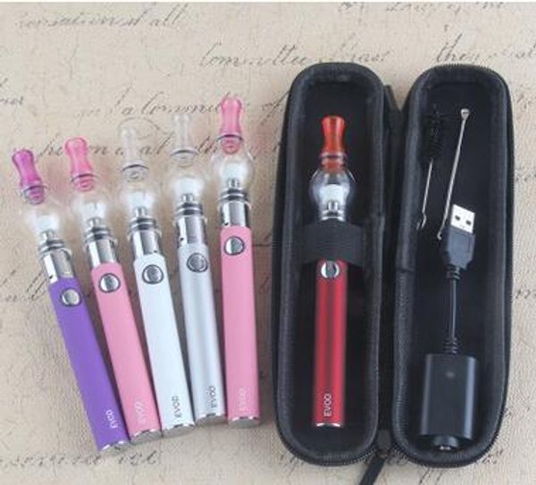 

Красочные EVOD Аккумулятор электронная сигарета Купол Портативный Испаритель Портативный Воск Vape Pen Discreet стеклянный шар Waxy Oils Compact