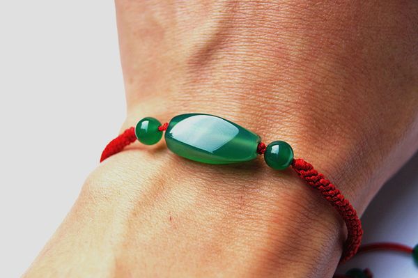 

handmade, natural diamond agate red king kong "bracelet, Black