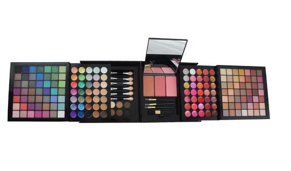 All'ingrosso- Set di trucco professionale 177 colori Ombretto Blush Powder Cosmetics Palette Lip Gloss Maquiagem Regalo di Natale