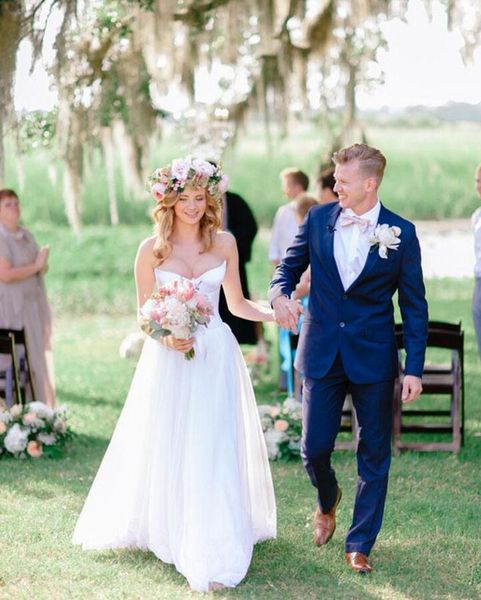 

handsome groom wedding tuxedos fashion suits custom made navy blue formal party men's suit new men (jacket+pants), White;black