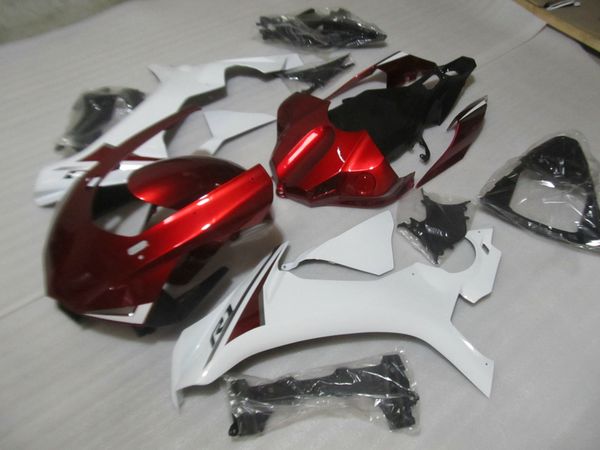 Kit carenatura in plastica per stampaggio ad iniezione per Yamaha YZF R1 09 10 11-14 set carene bianco rosso vino YZF R1 2009-2014 OY26