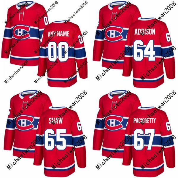 

Mens Women Youth 65 Andrew Shaw Jersey 2017-2018 Season Montreal Canadiens 64 Jeremiah Addison 67 Max Pacioretty Custom Hockey Jerseys