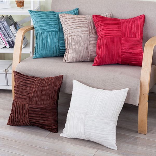

solid color cushion cover decoration fashion throw pillow case decorative square pillowcase sofa bed car office home textiles bed 2017