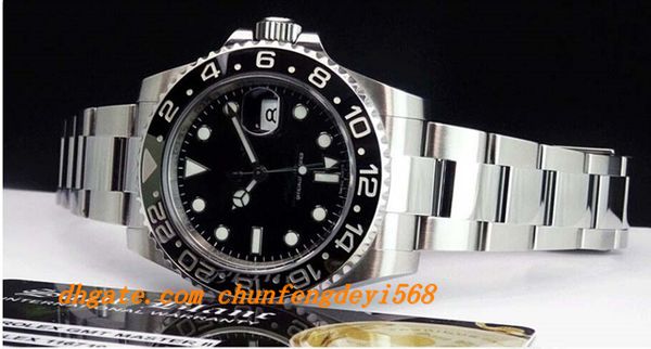

original box luxury watches wristwatch certificate new sapphire stainless steel ii ceramic 116710 automatic men's watch, Slivery;brown