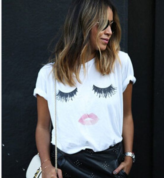 

women fashion casual o neck short sleeve printed ladies t-shirt hamburg chips friends, White