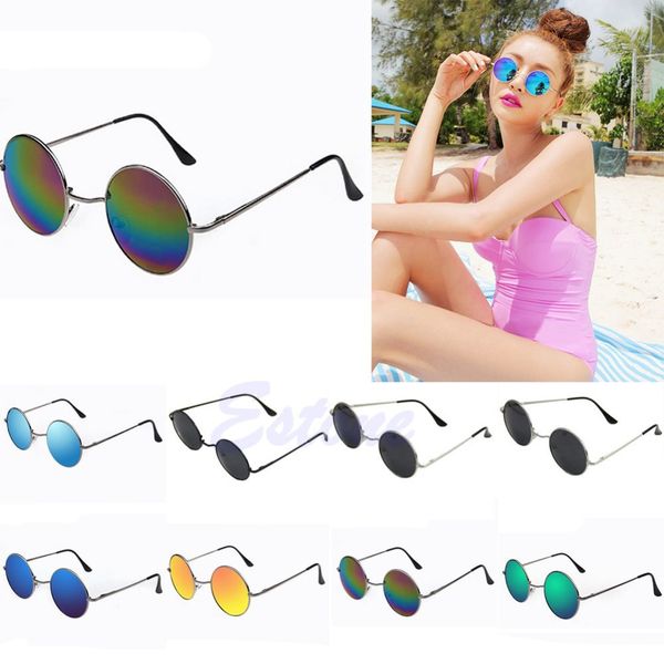 

wholesale-hippie circle round glasses sunglasses cyber goggles vintage retro hippy eyewear--o123, White;black