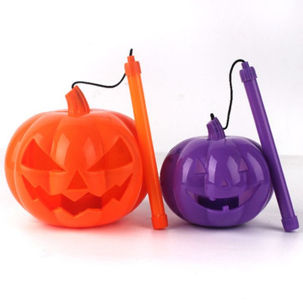 

311 halloween essential pvc hollow luminous band music child bar hand pumpkin light bar decorative toy