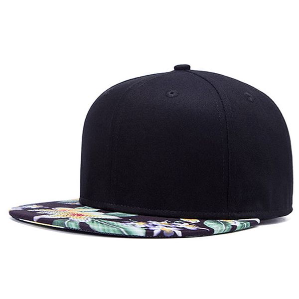 

new popular good quality floral snap back baseball cap men fashion women hat flat flower brimhip hop snapback cap, Blue;gray