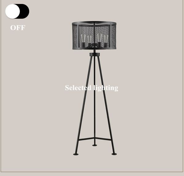 2020 Industrial Tripod Floor Lamp Loft Vintage Living Room Stand