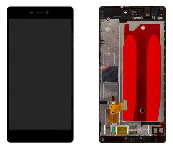 

lcd display touch screen digitizer glass replacement with frame for huawei huawei p8 (gra l09) with logo tools