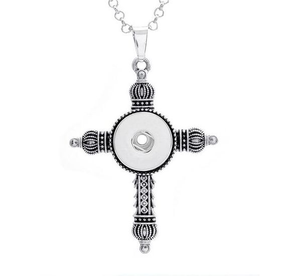 

18mm noosa cross pendant jewerly women's necklaces, Silver