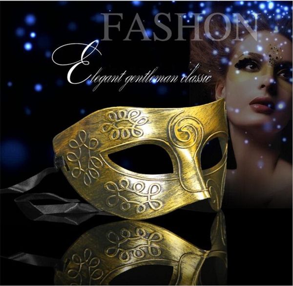 

costume party mask men's retro greco-roman gladiator masquerade masks vintage golden/silver mask silver carnival mask halloween masks i