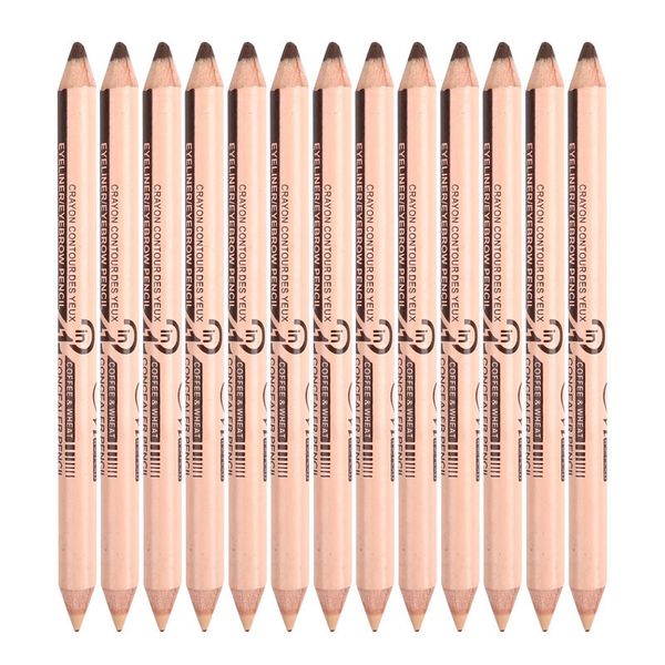

menow makeup pencil cosmetic 2 in 1 makeup double function eyebrow pencils + concealer pencil super coverage double-end m.n cosmetic