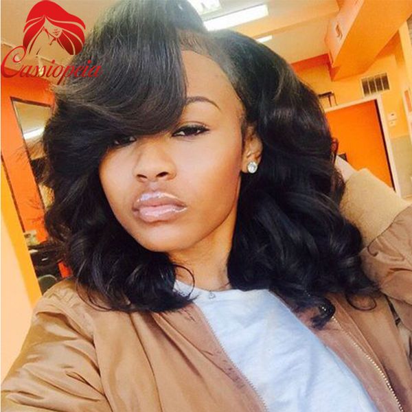 Malaysian Virgin Human Hair Short Body Wave Full Lace Wigs For Black Women Glueless Top Quality Lace Front Wig Left Part For Sale Canada 2019 From