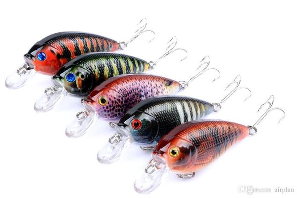 

5pcs of ater fishing lure artificial crankbait hook fake lures pesca fishing bait accessories pesca hooks leurre peche