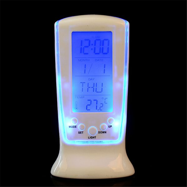 

led цифровых часы despertador стол белых часов тумбочка электронных часы площадь подарки для детей календаря тепла pml