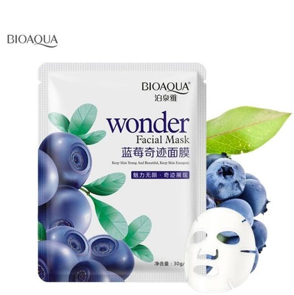 Bioaqua Máscara Natural Mirtilo Máscara Facial Cuidados Com A Pele Hidratante Hidratante Máscara Facial Cuidados Óleos Acne Beleza