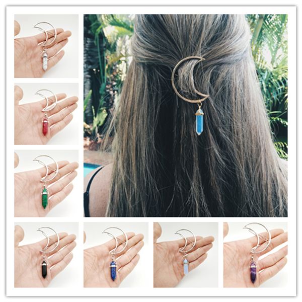 

Новое Прибытие 8 цветов Сладкая Луна Shaped Заколка для волос с шестиугольной подвес