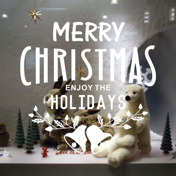 

window bell stickers for merry christmas decoration wall stickers xmas home decoration window display removable wallpaper